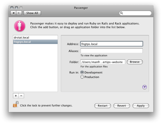 Passenger preference pane