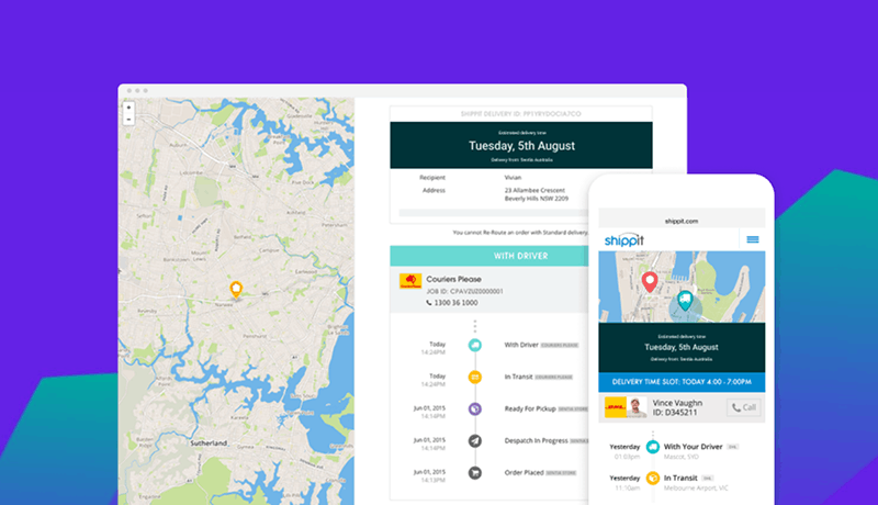 Fleet management dashboard showing live vehicle locations and delivery status